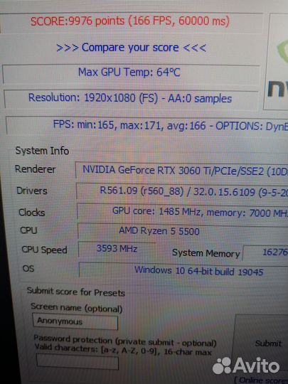 Новый Игровой пк с Монитором 165 ghz и RTX 3060 TI