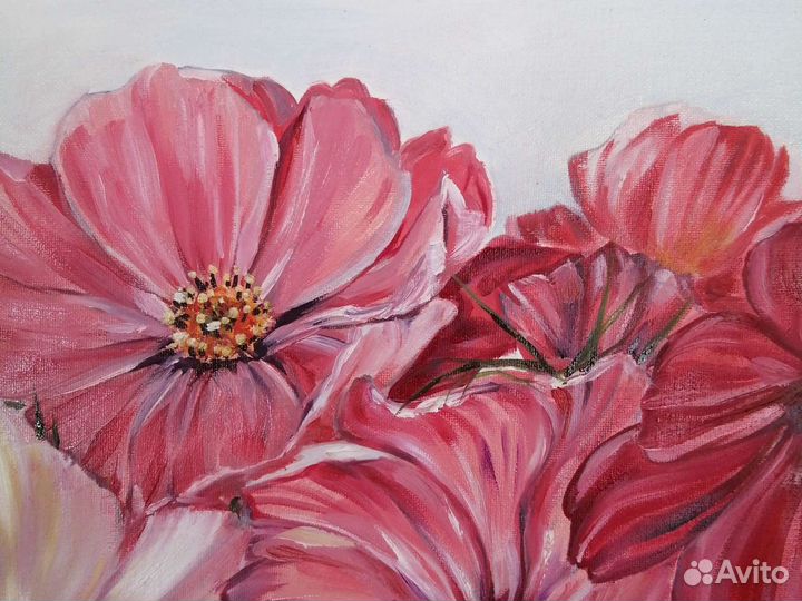 Картина маслом цветы