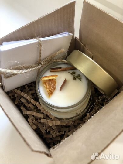 Свечи в кокосе из соевого воска