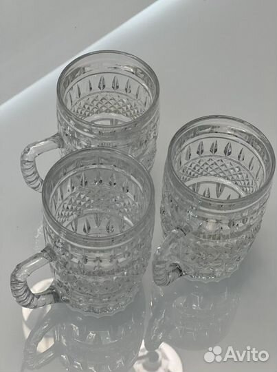 Пивная кружка. Хрусталь. Чехия. 3 шт. 0,33л