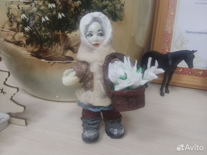 Елочные игрушки из ваты