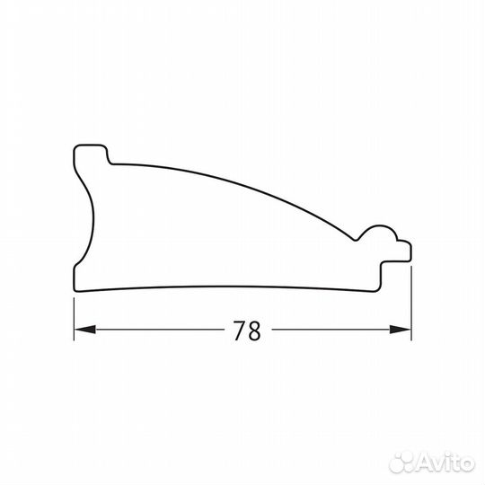Зеркало в багетной раме evoform definite 78 белая кожа с хромом BY 7634