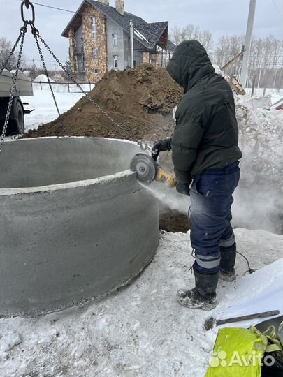 Септик из бетонных колец канализация под ключ