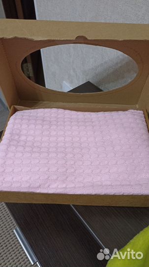 Плед детский вязаный новый