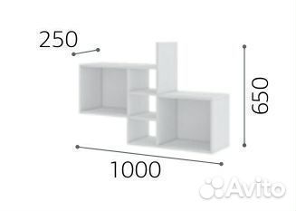 Полка навесная Лугано (цвета)