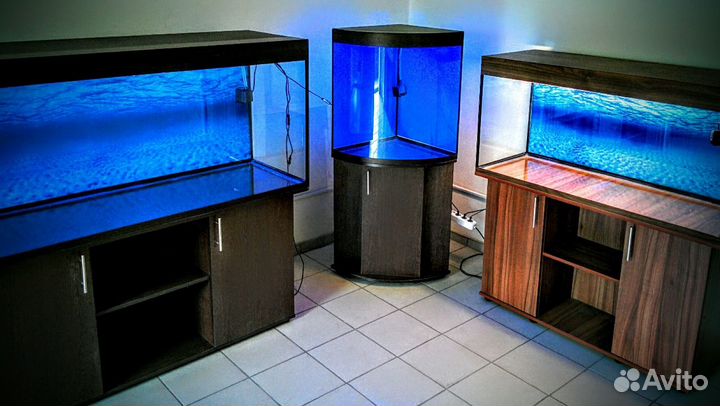 Аквариумы 10-1200л любые формы объёмы размеры