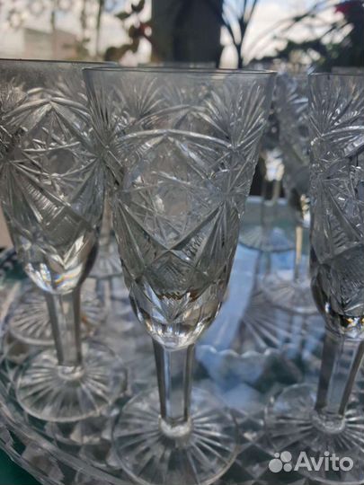 Хрустальные фужеры и рюмки