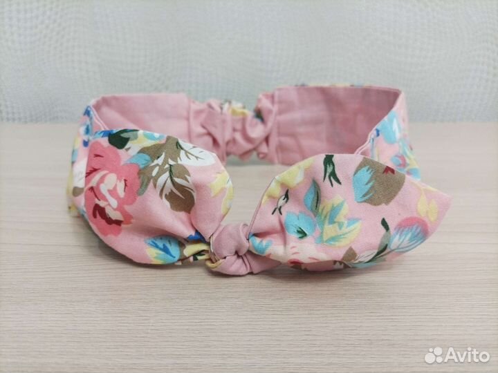 Повязка на голову, солоха, хлопок, ручная работа