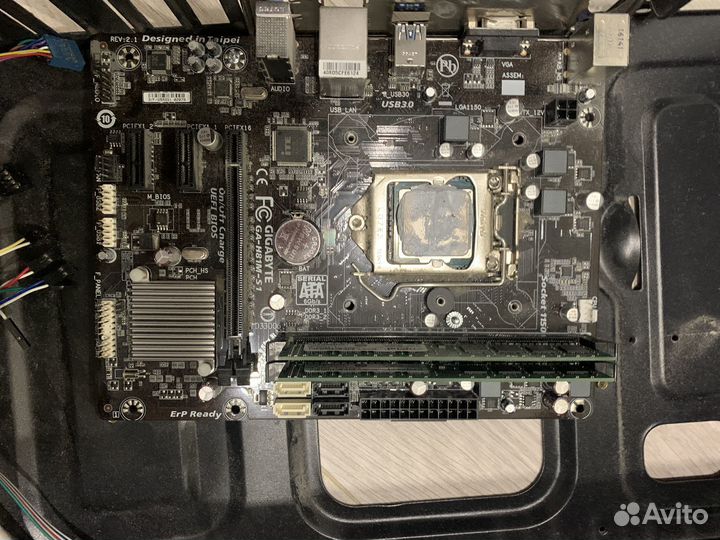 Материнская плата gigabyte GA-H81M-S1 и процессор