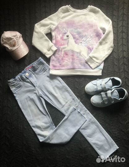 Огромный пакет одежды +обувь для девочки (21 вещь)