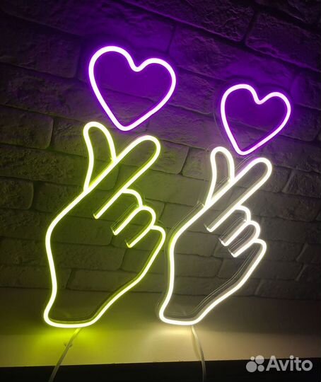 Вывеска Гибкий неон цветы кофе