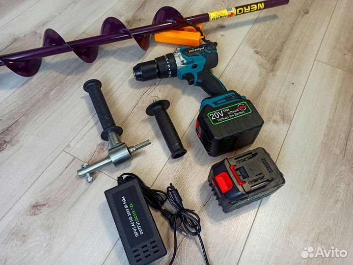 Шуруповерт ледобур Heinhelper и шнек Nero 110