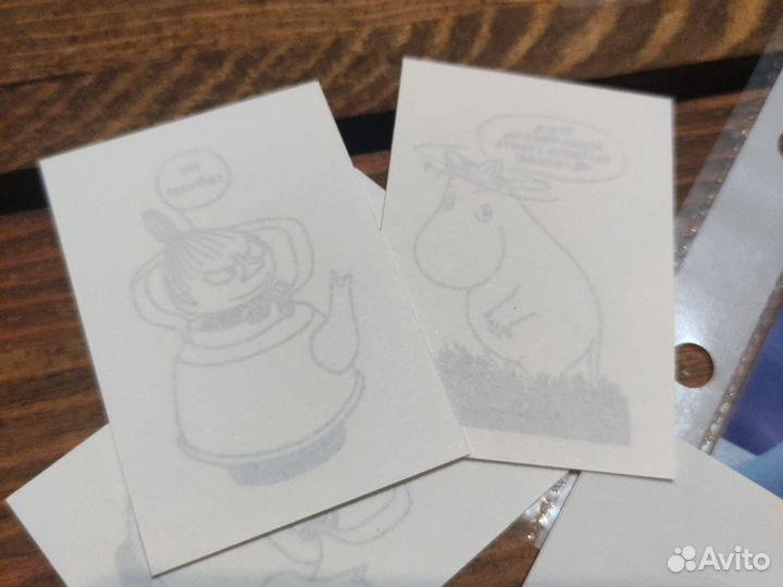 Муми тролли наклейки лента