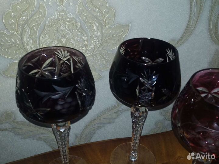Бокалы цветной хрусталь, Германия