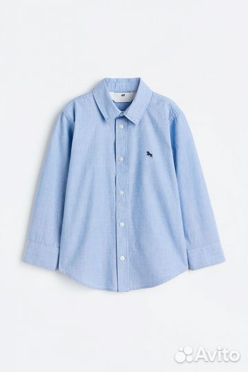 Оригинал HM рубашка хлопковая школьная на мальчика