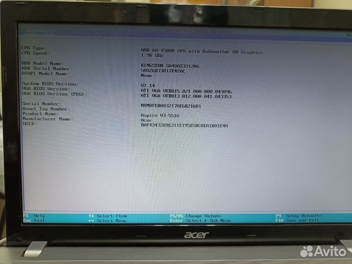 Acer Aspire v3 551g