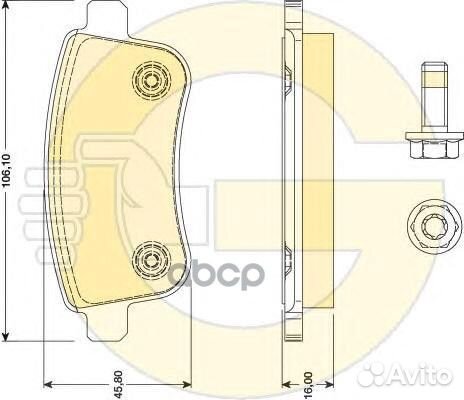 6117911 Колодки тормозные renault megane III 08