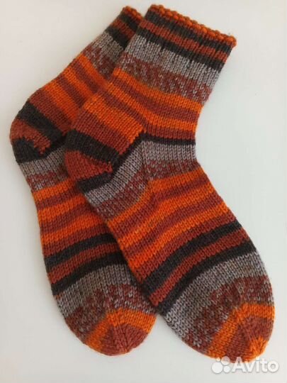Носки шерстяные, ручная работа