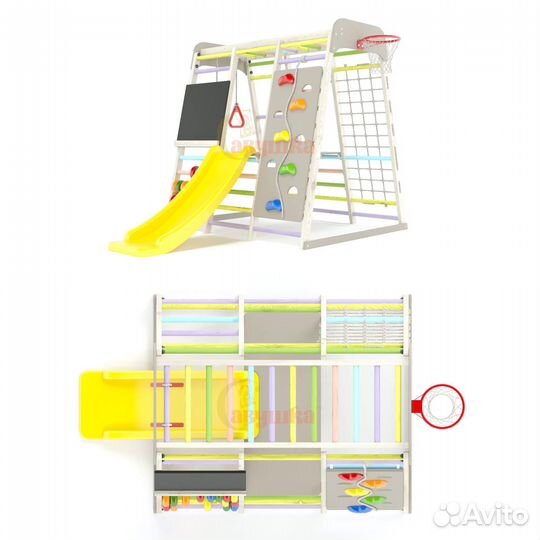 Шведская стенка со скалодромом