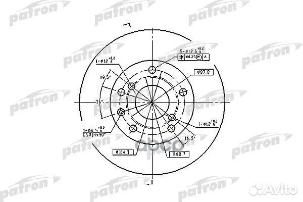 Patron Диск тормозной передн daewoo: leganza 97