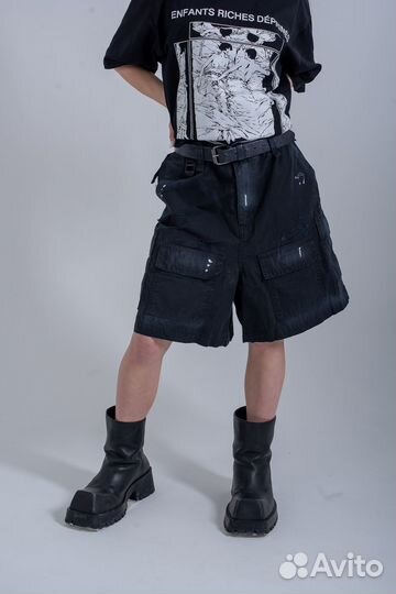 Balenciaga 22SS Large Cargo With Scuffs Shorts