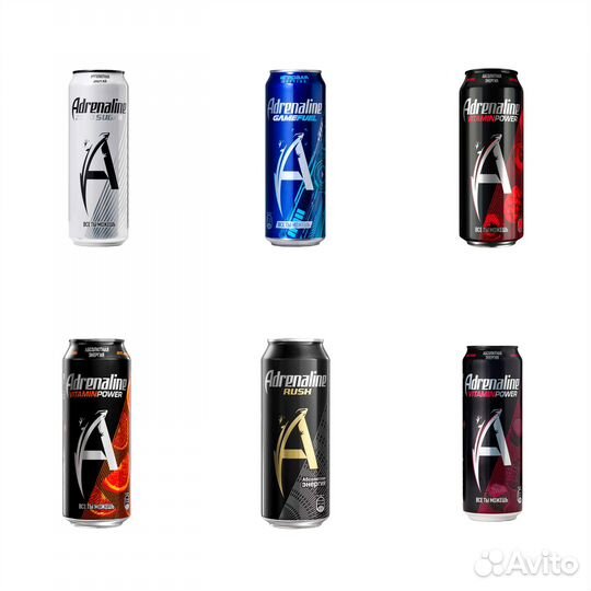 Энергетики Adrenaline, volt, burn, flash, gorilla