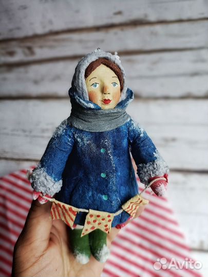 Ватные елочные игрушки