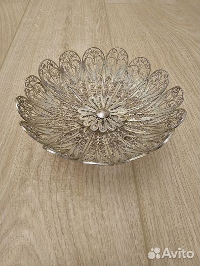 Конфетница филигрань (мельхиор) СССР