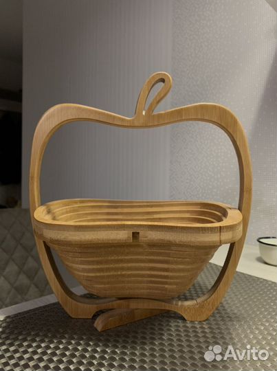 Бамбуковая складная корзина