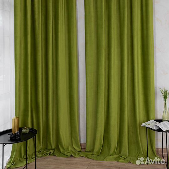 Шторы бархат Беллиссимо цитрон новые пошив