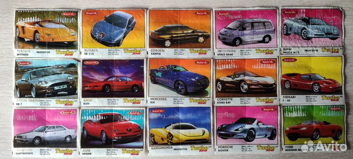 Вкладыши Turbo Super из тиражей 6,7 - 35 шт