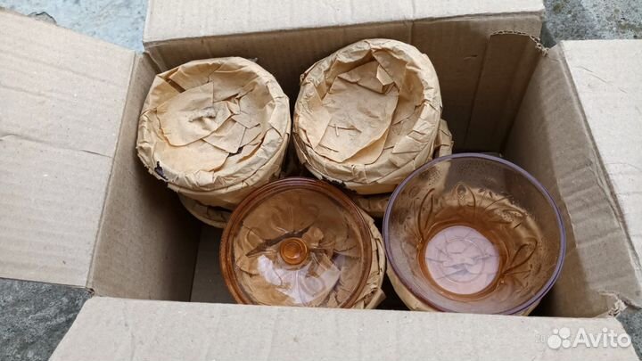 Салатник цветное стекло СССР