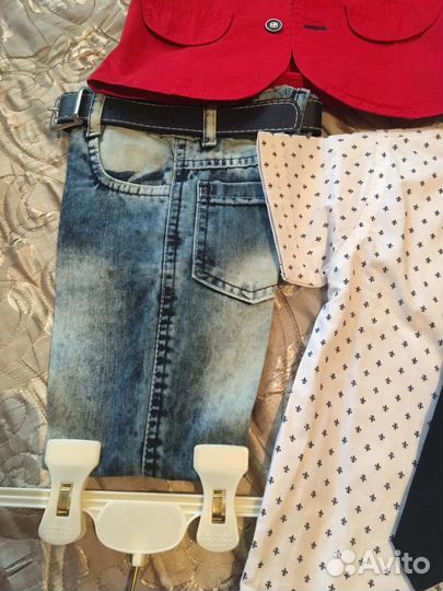 Костюм -Новый. Пиджак, рубашка, джинсы Возраст 2 г