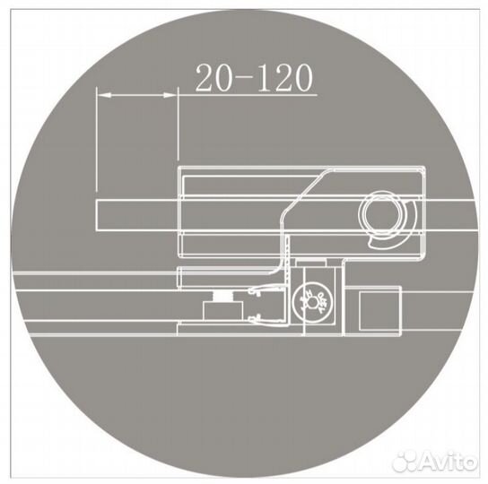 Душевой уголок Cezares slider-AH-1-80-100/110-grig