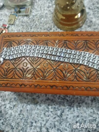 Серебряный браслет крестик