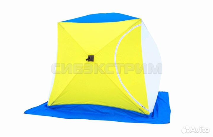 Палатка для зимней рыбалки утепленная куб 2 стэк