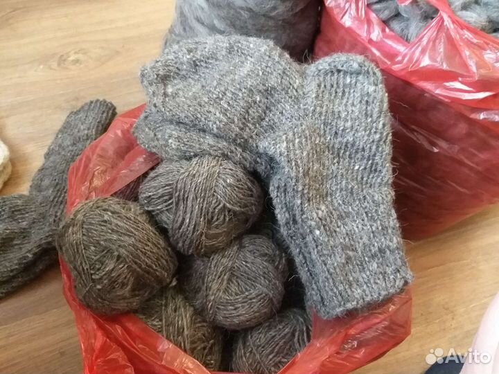 Носки шерстяные из шерсти ручной работы