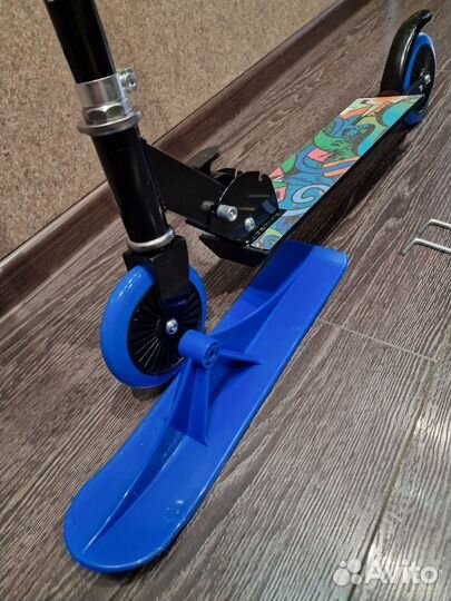 Самокат снегокат, лыжный самокат детский новый