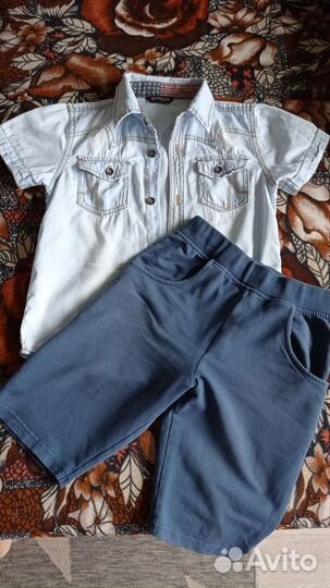 Рубашка + шорты 122-128