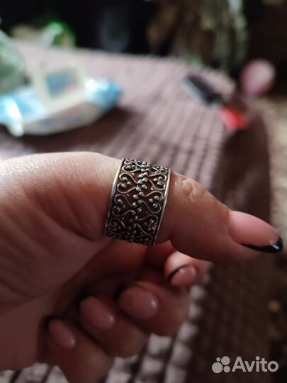 Кольцо серебро