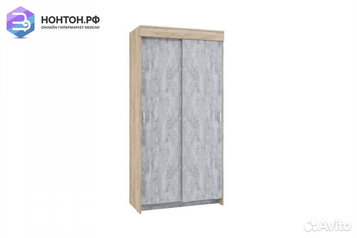 Шкаф-купе Бассо 1.0 м дуб крафт серый / бетонный к