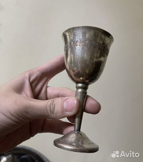 Коньячный ликерный набор старый Серебрение