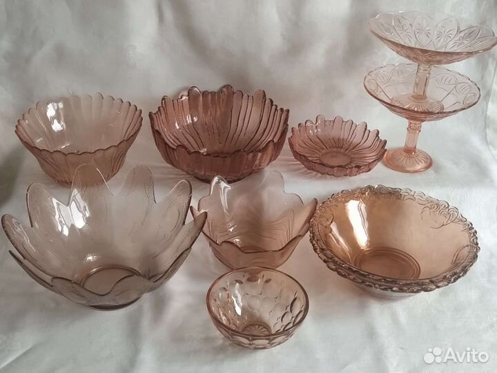 Посуда из цветного стекла, СССР