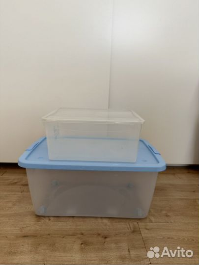 Контейнер/ящик пластиковый с крышкой для вещей