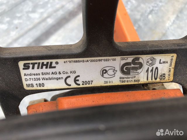 Бензопила stihl ms 180