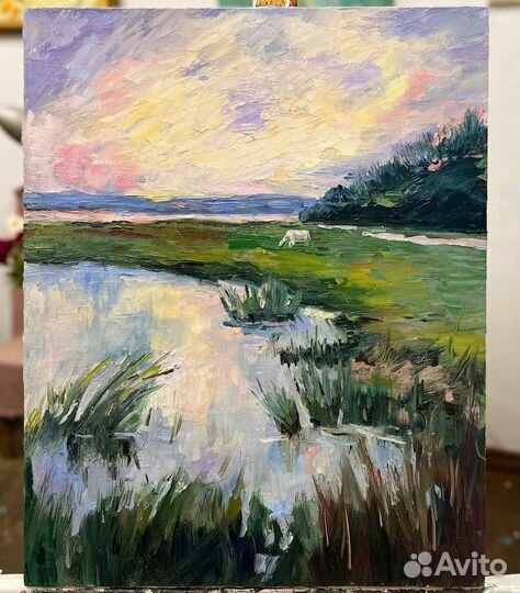 Картина маслом на холсте пейзаж