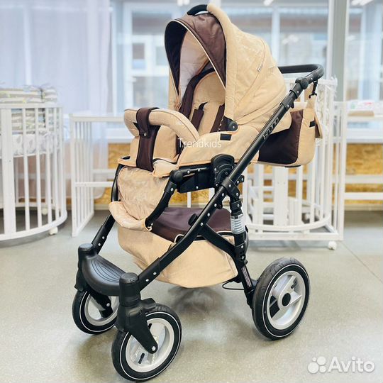Коляска Riko Bruno/Brano 2в1 шоколад/капучино