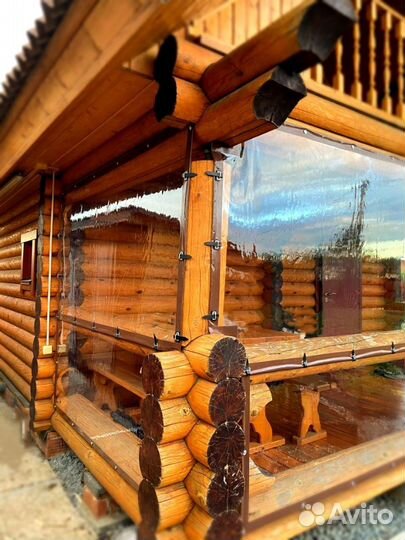 Мягкие окна для коттеджа с москитной сеткой