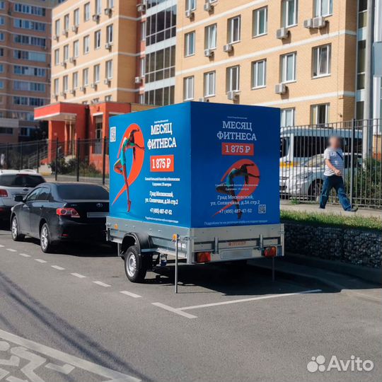 Реклама на прицепах и газелях / 3x2 метра