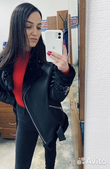 Дубленка авиатор натуральная женская 42 44